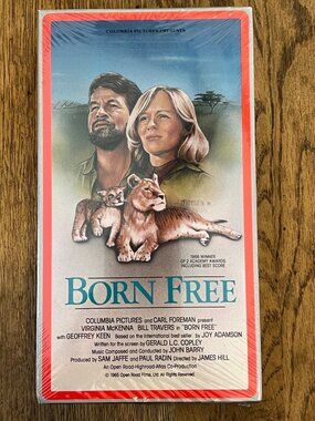 Born Free 1966 Movie VHS Lead Bill Travers Virginia McKenna New Factory Sealed